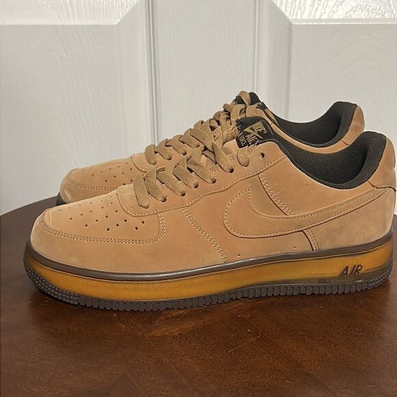 🔥🔥NIKE Air Force 1 B Wheat Mocha Tan - Men Sz 7 / Women 8.5 - PERFECT - Picture 2 of 12